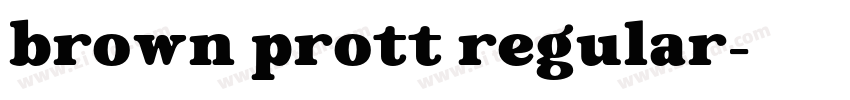 brown prott regular字体转换